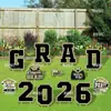 2026 Nuevo Cartel de Jardín Reflectante Láser con Brillo, Globos con Número, Cartel de Suelo, Decoración Exterior para Jardín para la Temporada de Graduación
