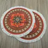 Fábrica de Shenzhen especializada na produção de tapete de franja estilo turco de alta qualidade, diâmetro redondo 21cm, mouse pad