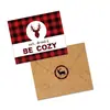 Hk012-T Pegatinas Redondas Decorativas de Animales del Bosque para Tarjetas de Felicitación y Sobres, Pegatinas Redondas Selladoras Adhesivas