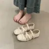 Zapatos Mary Jane de Plata Estilo Francés para Mujer con Lazo, Planos Pequeños para Primavera y Otoño, Zapatos Planos Retro de Ballet Poco Profundos con Correa Cruzada para Mujer