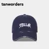 Gorra de béisbol vintage lavada estilo japonés con efecto desgastado para mujer, ala ancha, circunferencia de cabeza grande, adelgazante del rostro, protector solar, bordada