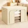 Caixa de Armazenamento de Tecido Oxford Caixa Organizadora de Roupas Domésticas Artefato de Camadas para Guarda-Roupa Caixa de Armazenamento Dobrável à Prova de Poeira Armazenamento de Colchas