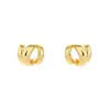 Pendientes en forma de C para Mujer, Diseño de Nicho, Pendientes de Plata Simples y Versátiles, Pendientes Elegantes para Mujer para el Trabajo y los Desplazamientos