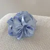 Pasador de Pelo con Lazo de Tela Francesa, Accesorios Elegantes para el Cabello, Pinza Banana Pequeña Dorada de Alta Gama, Pinza Vertical para Cola de Caballo en la Parte Posterior de la Cabeza de las Mujeres