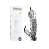 Condón de Diente de Lobo de Cristal Vibratorio Shockwave para Hombres, Condón de Bloqueo de Pene, Juguete Sexual para Adultos Engrosado y Alargado para Usar