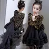 Vestido de Terciopelo de Verano de Alta Gama para Niñas, Elegante Falda de Gasa Abullonada de Terciopelo, Vestido de Princesa para Niños, Vestido de Cumpleaños