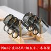 Copo de chá de vidro pequeno Luz de luxo fumo cinza Xícara de chá pequena Tigela de chá doméstica resistente ao calor Kung Fu Tea Set Tea Cup Set Tea Cup