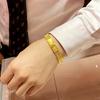 Vietnamita Areia Ouro Bênção Palavra Pulseira Masculina Dominador Baifu Relógio Cadeia Clássico Boss Pulseira Cadeia Não Desbota Atacado