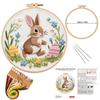 Original Pascua Transfronterizo Nuevo Producto Bordado DIY Conejo Hecho a Mano Tela Material Paquete Kit Creativo Hecho a Mano Bordado