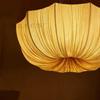 Lustre de tecido estilo creme para restaurante japonês, caixa de hotel, luminária de teto zen minimalista francesa para quarto, projeto de hotel