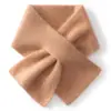 Novo cachecol macio e aconchegante 100% caxemira pura com gola cruzada para outono e inverno, quente e à prova de frio, unissex, simples, macio e versátil