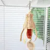 Juguetes para Mascotas Pequeñas: Mazorcas de Maíz para Pájaros Loro, Bolas de Paja Masticables, Virutas de Madera, Juguetes Masticables con Forma de Flor, Juguetes para Jaula de Pájaros para Alivio del Estrés