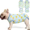 Traje de recuperación para perros, traje quirúrgico, mono suave de esterilización para mascotas, previene que las mascotas se laman y rasquen las heridas, camiseta de recuperación