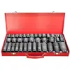 KT1/2 polegada 35 peças de soquete pneumático conjunto completo de terno grupo de manga longa e curta soquete pneumático 27PCS soquete pequeno para pistola de ar