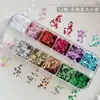 Lantejoulas para nail art 12 cores decorações para nail art 1mm tamanho misto bolinhas materiais DIY acessórios para decoração de unhas postiças