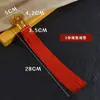Borla larga dorada para sombrero Nudo chino palabra de bendición borla de doble tubo suministros festivos accesorios colgantes borla de nudo chino al por mayor