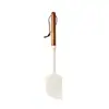Cabo de Madeira de Acácia Branca Utensílios de Cozinha de Silicone Espátula Resistente a Altas Temperaturas Espátula de Cozinha Colher de Sopa Diária Raspador para Cozinha Colher para Panela Quente
