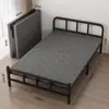 Cama individual plegable para uso doméstico, cama sencilla para dormitorio de adultos, cama de tablero duro para habitación de alquiler, cama de hierro portátil, cama de acompañante, cama extra