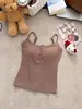 Regata Doce Nova de Verão com Acabamento em Renda e Botões Feminina Elástica Emagrecedora Sem Mangas Roupa Íntima Camisola