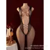 Lencería sexy transfronteriza de comercio exterior europeo y americano, body sexy de corte hueco, mono de red, chica caliente de discoteca Amazon