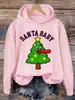 Talla Grande Estación Independiente Exportación Nuevo Patrón Navideño Impresión Digital 3D Sudadera con Capucha de Manga Larga para Mujer
