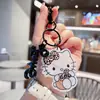 Estilo Coreano Nuevo Llavero de Gato con Estampado de Leopardo Acrílico Estilo Ins Accesorios Versátiles para Bolsos de Pareja Llavero de Coche