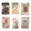 Papel Material Retro Post-its Desprendibles Material para Manualidades Collage Diario de Mano Mini Portátil Piel de Vaca Cuaderno Pequeño Personalización