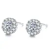 Suministro Transfronterizo de Pendientes, Pendientes Clásicos Redondos Completamente Diamantados Incrustados con Circonita Súper Brillante, Temperamento Noble y Elegante para Mujeres, Más Vendidos