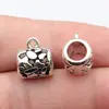 14x12x10mm 3.1g Plata Antigua Accesorio DIY Superventas Transfronterizo Colgante Hueco Tallado de Agujero Grande
