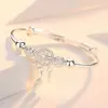 Joyería de Comercio Exterior Pulsera Red de Sueños Chapada en Plata Temperamento Retro para Mujer Pulsera de Empuje y Tirón de Bambú