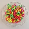 Coloridos pasadores de pelo de pulgar estilo coreano para niños y niñas, lindas diademas, dulces cordones para el pelo de niños, gomas elásticas de alta elasticidad, accesorios para el pelo