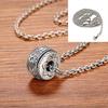 Collar de Plata Pura 990 para Hombre, Colgante de Personalidad de Moda, Amuleto con Mantra de Seis Caracteres para Hombres y Mujeres