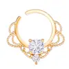 Anillo de nariz de amor de mariposa de diamante nuevo transfronterizo temperamento de personalidad femenina corona cruz joyería para piercing de nariz al por mayor