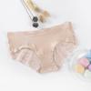 Explosiones sin costuras de una pieza de ropa interior de seda de hielo para mujer, sexy encaje de talle medio, bragas con entrepierna de algodón, fabricantes de tallas grandes