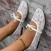 Zapatos Planos de Malla Blanca Estilo Francés Transfronterizos para Mujer, Nuevo Estilo Hada Primavera-Verano 2026, Adecuados para Combinar con Vestidos, Estilo Suave Mary Jane