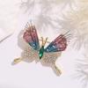 Amazon Nova Moda Diamante Borboleta Broche Design Nicho Liga Strass Inseto Corpete Casaco Pin