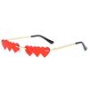 Gafas de sol nuevas 2020 Corazón a Corazón gafas de sol de moda personalidad sin montura discoteca baile gafas de sol divertidas