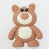 Oso Fresa DIY Creativo Pegamento Suave Adhesivo Magnético Accesorios de Pegamento Suave Funda para Teléfono Móvil de PVC Agujero Pantuflas Adhesivo para Refrigerador Parche para Taza
