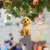Nuevos Adornos Navideños Lindos Perros 2023 Decoraciones para Árbol de Navidad Coche Acrílico Dibujos Animados Colgantes
