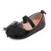 Zapatos para bebé niña de 0 a 1 año color liso moño suela de goma suave antideslizante resistentes al desgaste zapatos de princesa para niños pequeños BBW3098