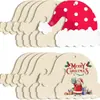 Colgante de Navidad de Madera Nuevo Transfronterizo Decoración Accesorios Sombrero de Navidad DIY Madera en Blanco Sin Terminar Pintura Cartel Colgante