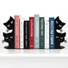 Conjunto de Suportes de Livro Gato Espião Mais Vendido Transfronteiriço, Ornamento Decorativo de Artesanato em Metal e Ferro, Suporte de Livro Gato Preto