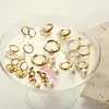 Brincos Grandes de Pérola Estilo Celebridade da Internet Transfronteiriços Brincos de Moda Personalizados Brincos Não Desbotam Aço Inoxidável Ouro 18K