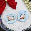 Serie Navideña en Relieve Sello de Laca de Fuego Cabeza de Cobre Empaque de Regalo Navideño Sobre Tarjeta de Felicitación Sello Tallado de Muñeco de Nieve Navideño