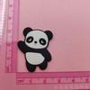 Dibujos animados lindo panda goma suave accesorios de joyería DIY parche para carcasa de teléfono móvil agujero zapatos zapatos flor taza de agua pegatinas para refrigerador