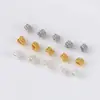 Bandeja de Flor de Oro de 18K que Conserva el Color Plata Calada Espaciadores de Copo de Nieve Incrustados Accesorios para Pulsera Material para Pulseras DIY Joyería