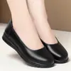 Zapatos para el Trabajo, Zapatos de Mujer, Zapatos de Madre, Zapatos de Trabajo Antideslizantes de Suela Blanda, Zapatos de Cuero, Zapatos de Suela Plana para Cuatro Estaciones, Zapatos de Vestir para Mujer