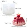 Chou Kai Transfronteiriça Nova Rosa Vestido de Casamento Vela de Aromaterapia Molde de Silicone DIY Casamento Artesanal Gesso Ornamento Difusor