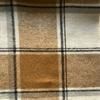 Tecido xadrez tingido em fio com escovação de lã poliéster algodão tweed dupla face tecido para camisa 270-450g fábrica para aceitar pedidos
