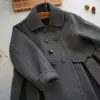 Casaco de Lã Dupla Face Estilo Coreano para Meninas - Novo Estilo de Inverno 2026
